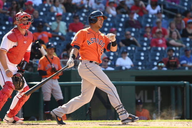 Astros OF Michael Brantley, working back from shoulder surgery, to