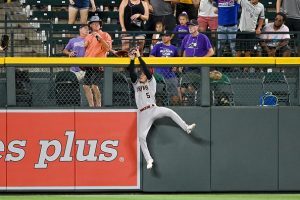 2022 Gold Glove Finalist Alek Thomas Leaping Catch