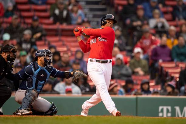 Rafael Devers Boston Red Sox Unsigned Home Run vs. Washington Nationals Photograph