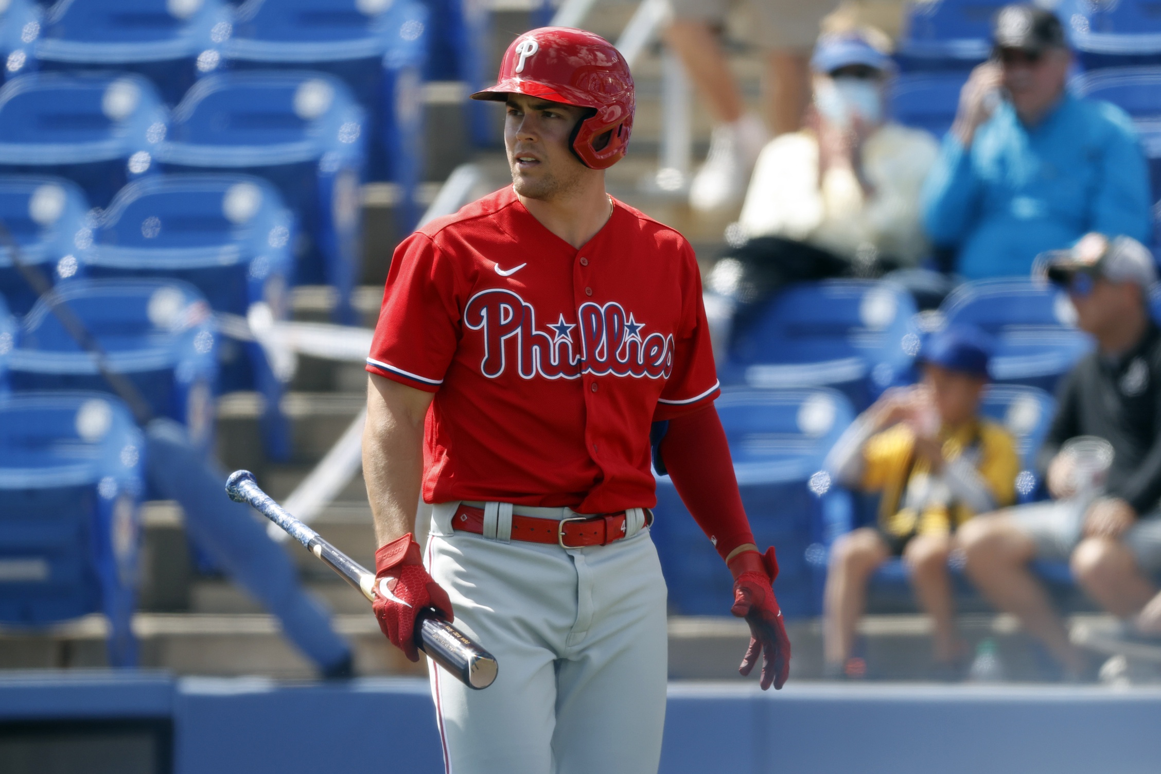 Rhys Hoskins Philadelphia Phillies Men's Red Roster Name & Number