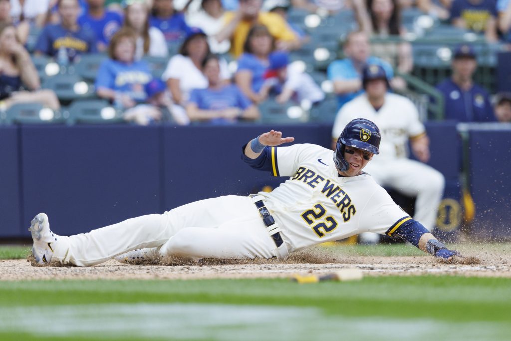 Christian Yelich 22 Milwaukee Brewers baseball player Vintage