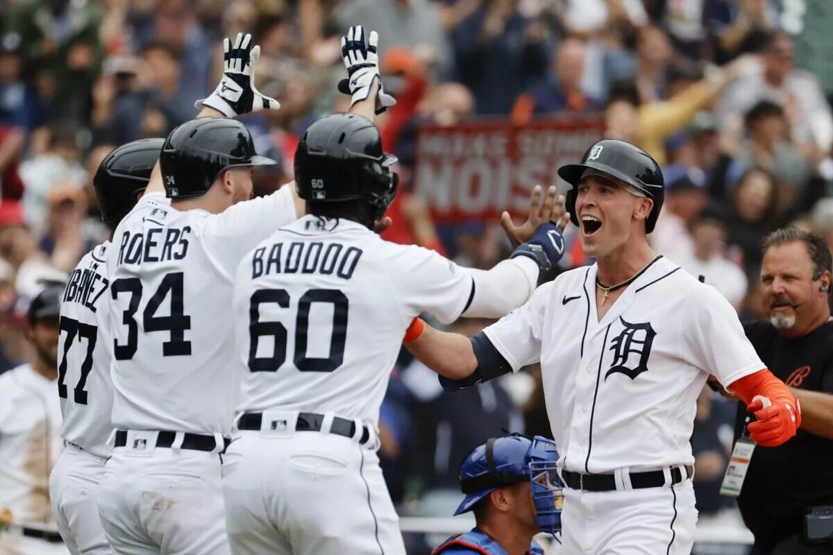 The Tigers are getting Kerry Carpenter (right) back from the IL this week.