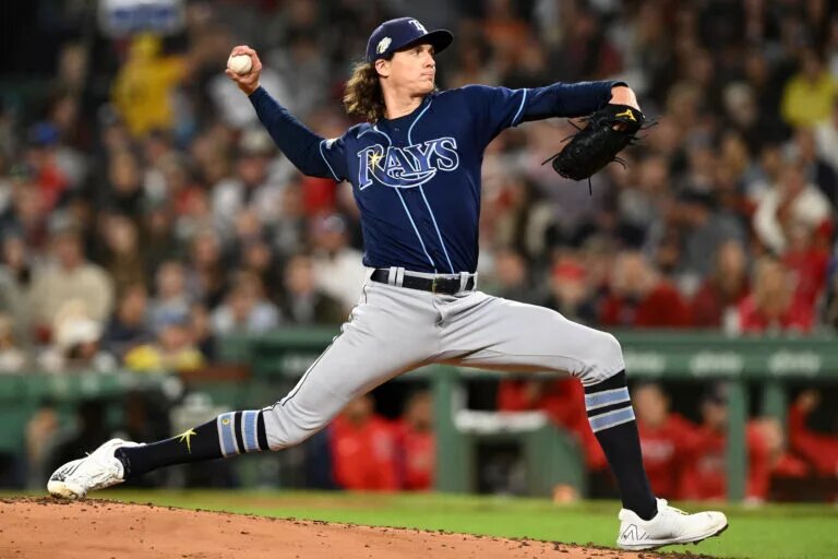 Tyler Glasnow is one of two ex-Rays starting pitchers in the Dodgers rotation for the World Series.