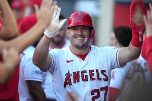 The Angels will be without Mike Trout has he heads to the injured list with a hamstring injury.