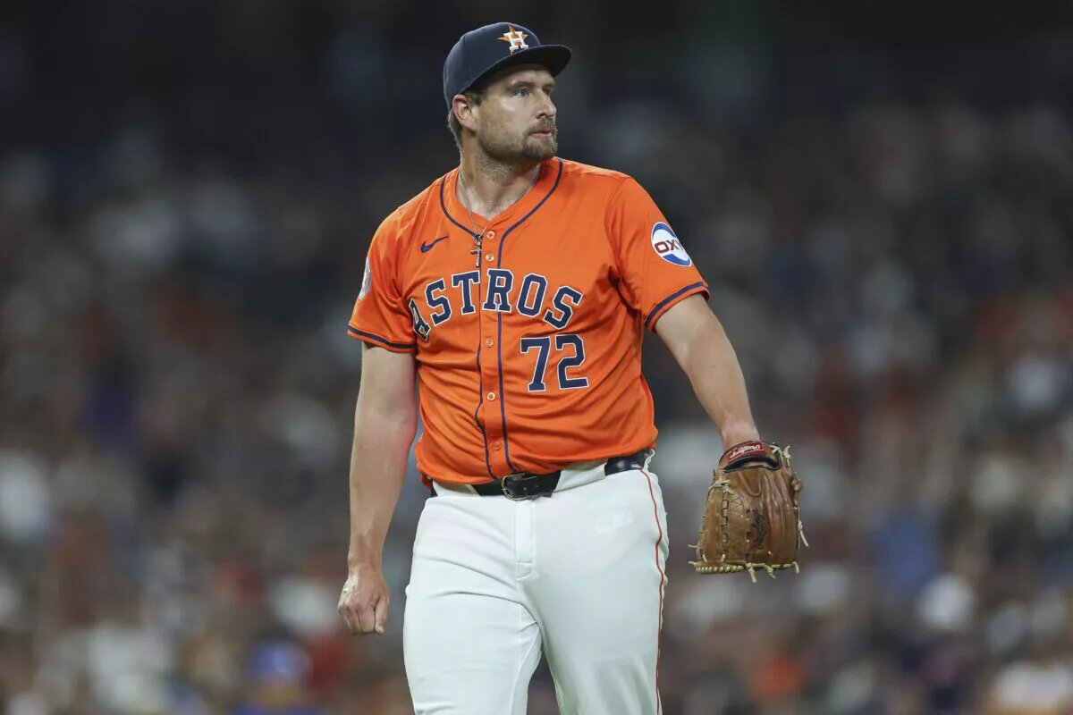 The Astros roster crunch is finalized with the DFA of Joel Kuhnel