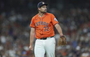 The Astros roster crunch is finalized with the DFA of Joel Kuhnel