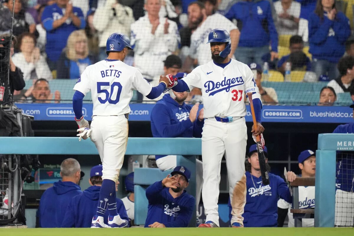 The Los Angeles Dodgers placed Mookie Betts on the Injured List