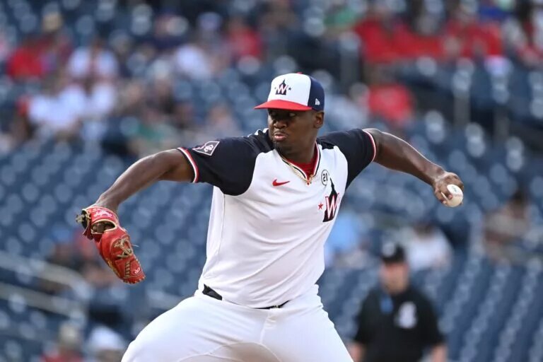 The Mariners acquired reliever Jose Ferrer (pictured) from the Nationals for prospect Harry Ford.