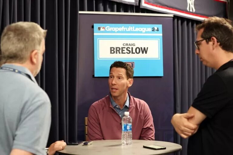 Red Sox CBO Craig Breslow was among the speakers at Monday's end-of-season press conference.