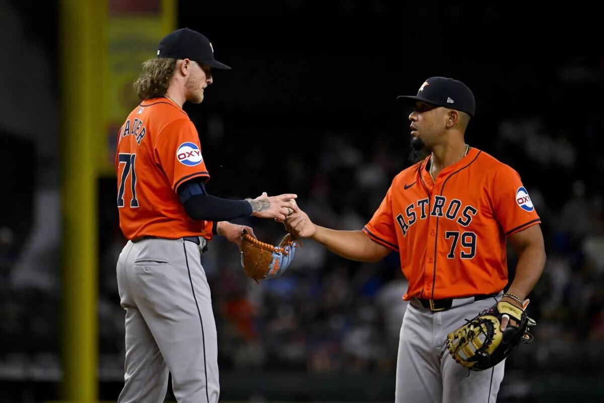 Josh Hader (left) is out for the rest of the regular season with a shoulder injury.