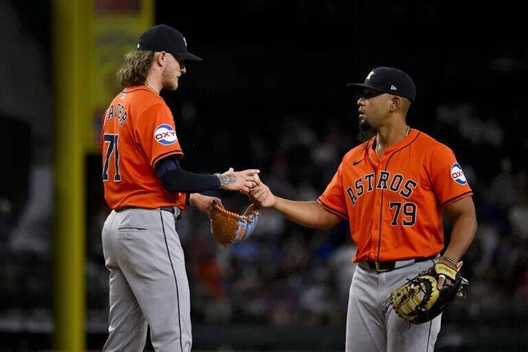 Josh Hader (left) is out for the rest of the regular season with a shoulder injury.