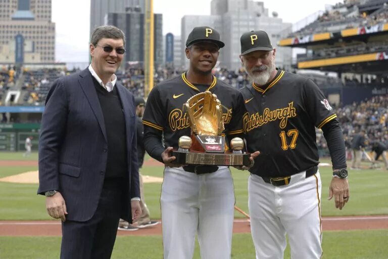 Pirates owner Bob Nutting (left) indicated he would not be selling the team when he appeared at PiratesFest this past weekend.