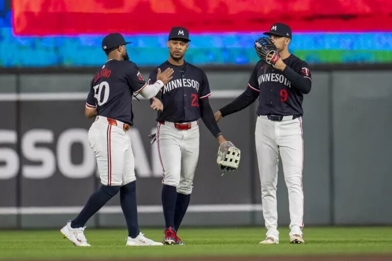 Willi Castro (left) and Trevor Larnach (right) are among the candidates to become the Twins' regular right fielder after Max Kepler left in free agency.
