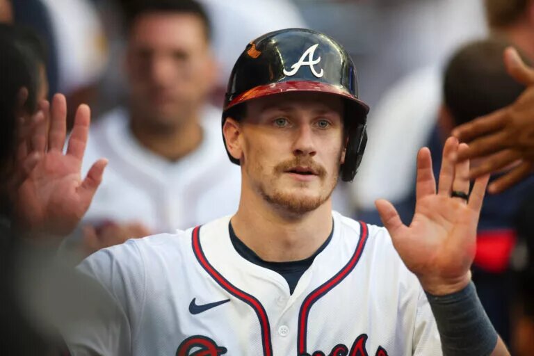 Braves catcher Sean Murphy will miss the rest of the season with a hip injury.