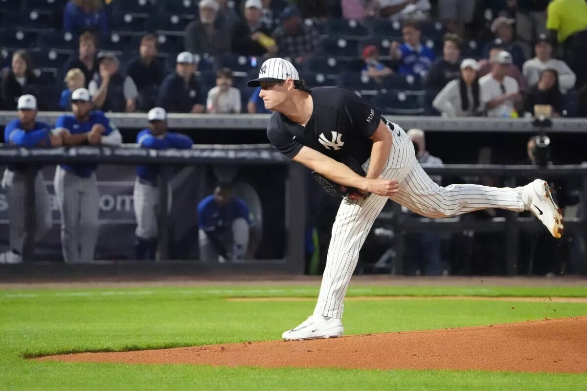 Gerrit Cole will begin a rehab assignment with Double-A Somerset on Friday, the Yankees announced.