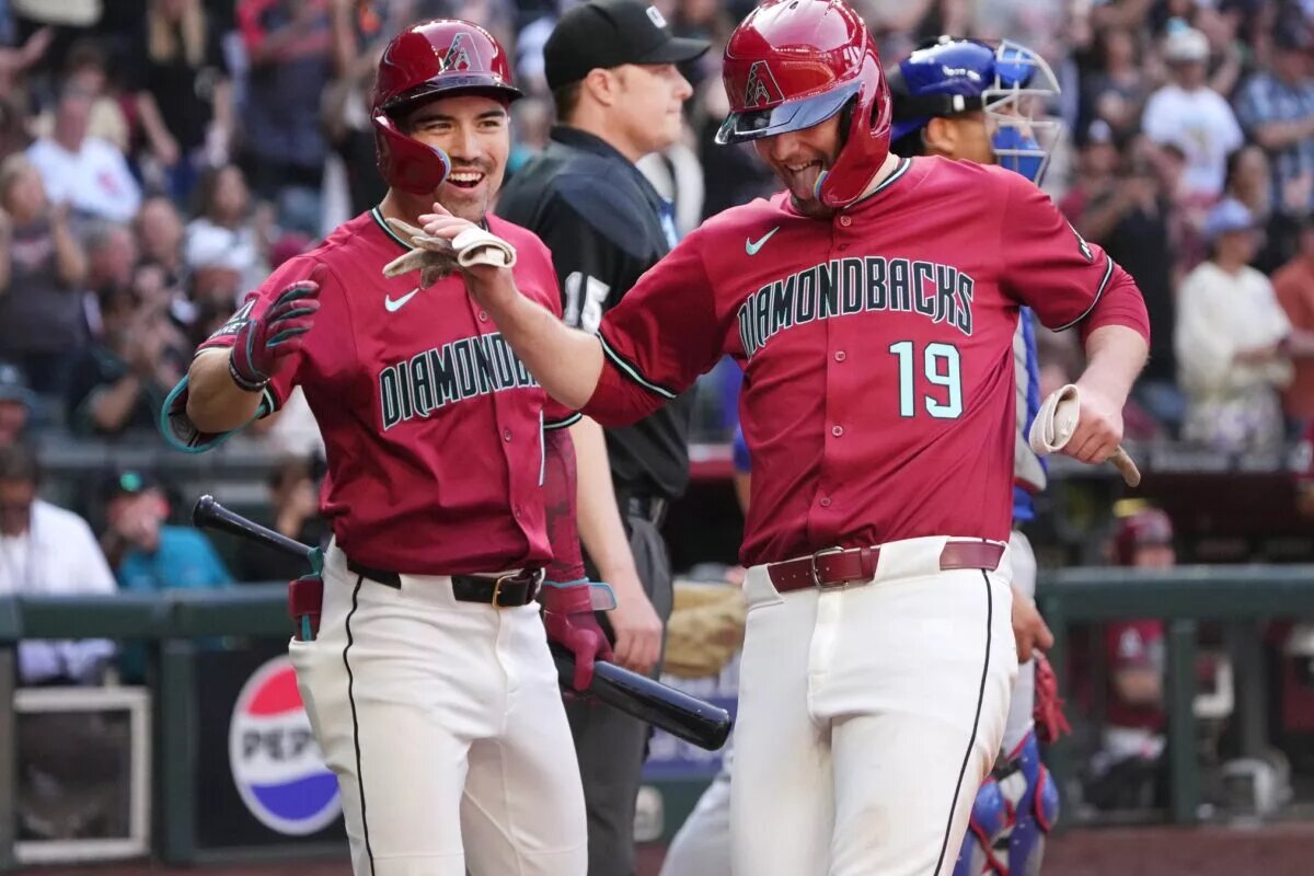 The Diamondbacks are building a contending team for the present and future around their young core, including Corbin Carroll (left) and Ryne Nelson (right).