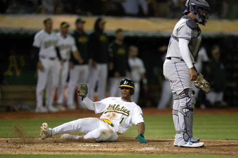 The Dodgers have acquired Esteury Ruiz in a trade with the A's.