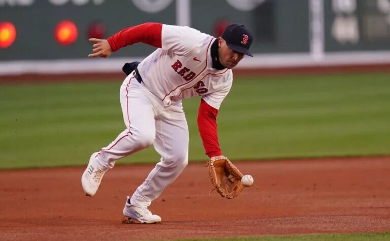 Several Red Sox have struggled on the defensive side early this season, including Alex Bregman at third.