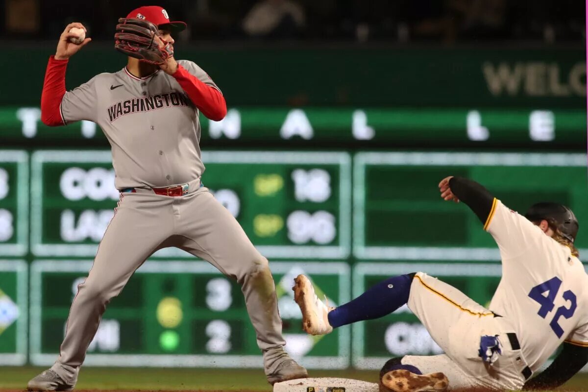 Sending Jack Suwinski (pictured, sliding) down to Triple-A might benefit both him and the Pirates later on.