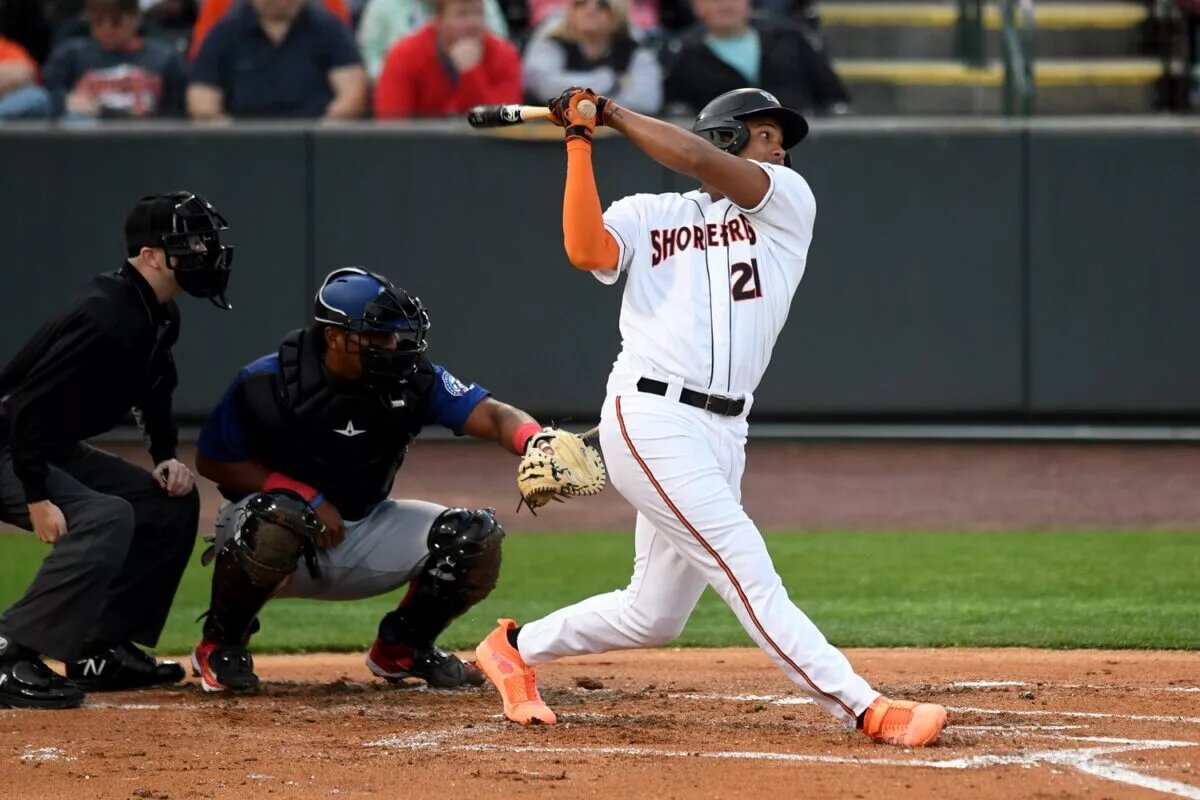 Orioles prospects Samuel Basallo (pictured) and Creed Willems are both flourishing in the minor leagues.