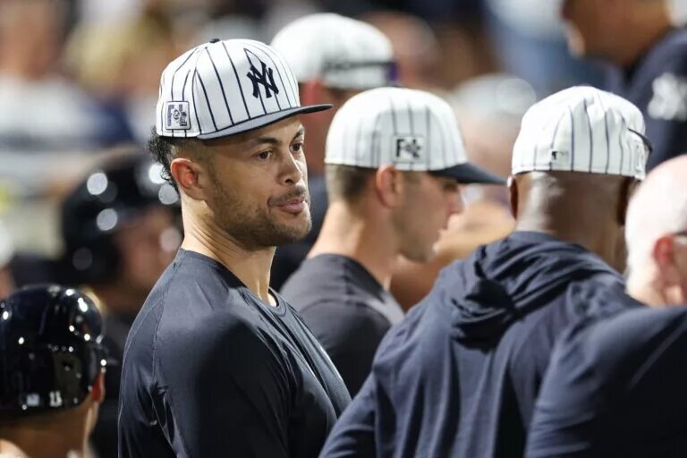 The Yankees moved Giancarlo Stanton (pictured) to the 60-day IL to create room on the 40-man roster for Bryan De La Cruz.