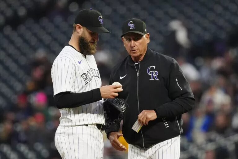 Some Rockies, like pitcher Jake Bird (left) might quickly become trade candidates as the team continues losing.