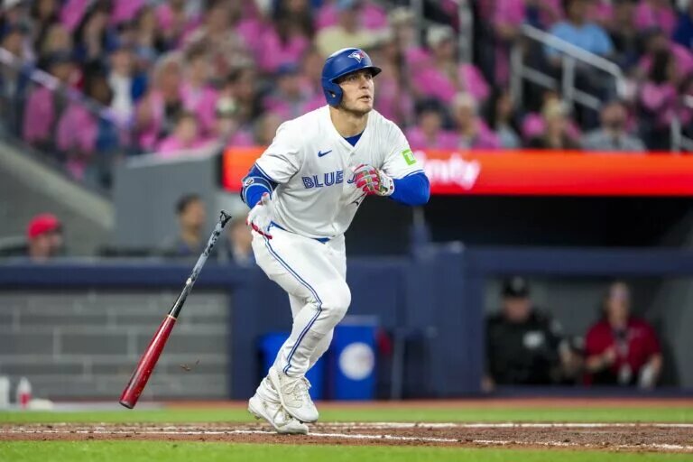 Daulton Varsho, generally known for his glove, is making a sizable impact on offense for the Blue Jays so far this season.