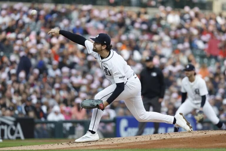 Casey Mize returned to the mound on Saturday for the Tigers following an IL stint.