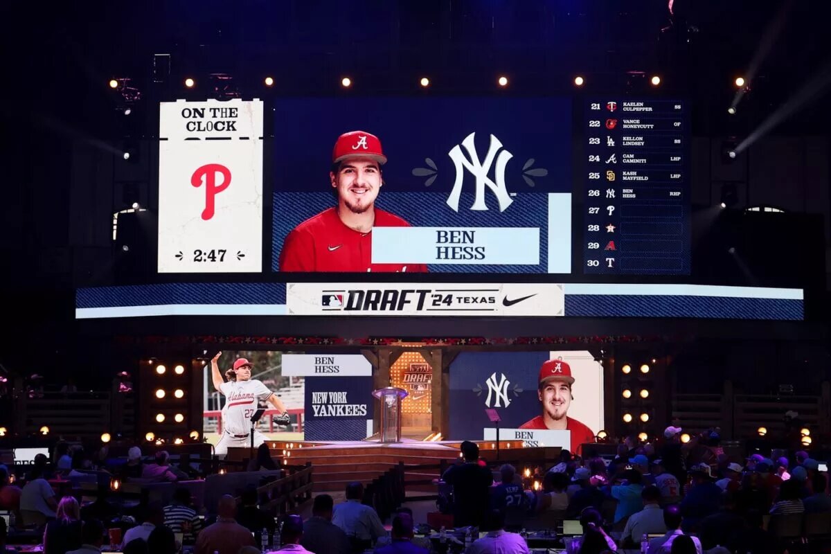 The Yankees will have the 39th overall pick in the upcoming MLB Draft.