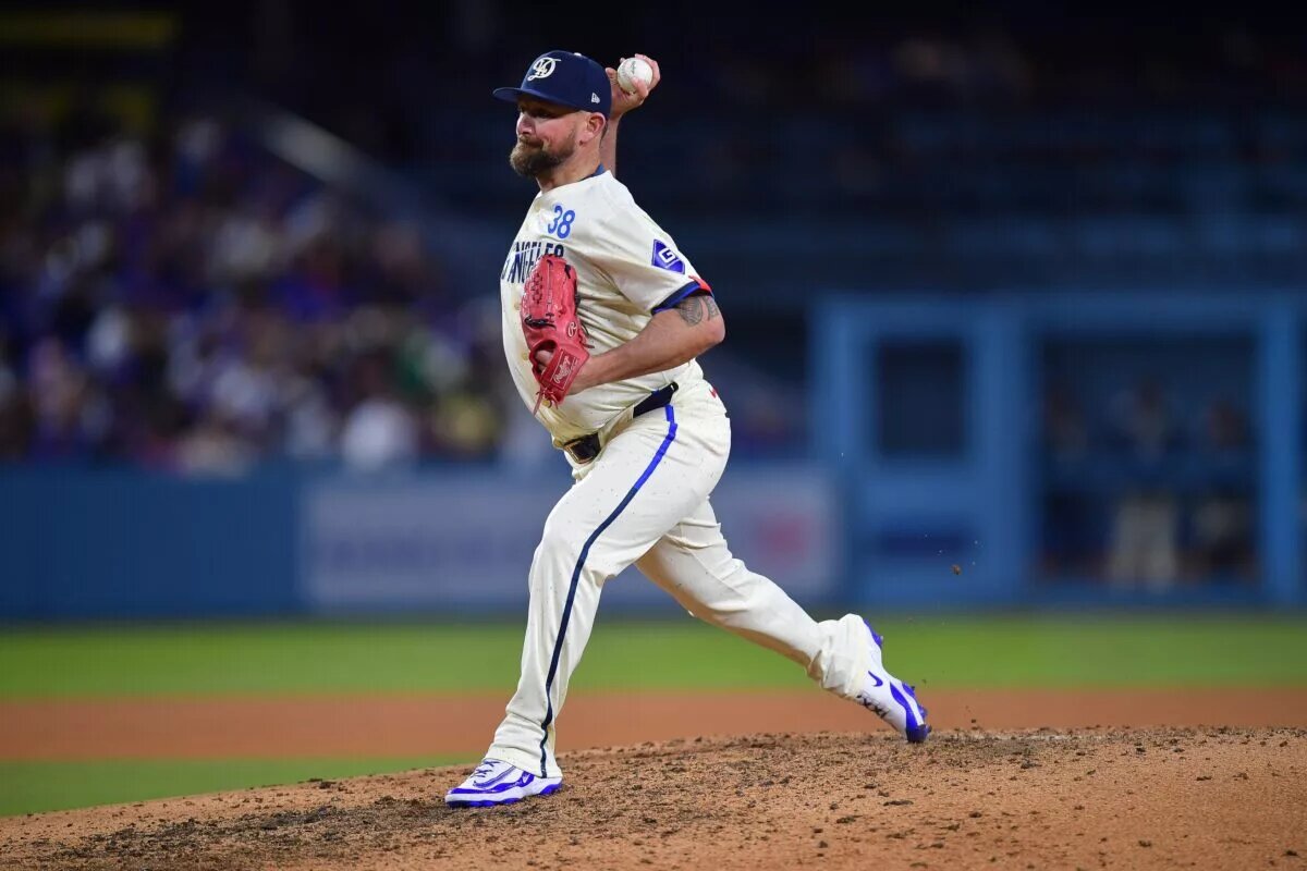 Kirby Yates (pictured) and Michael Kopech are close to returning to the Dodgers bullpen following IL stints.