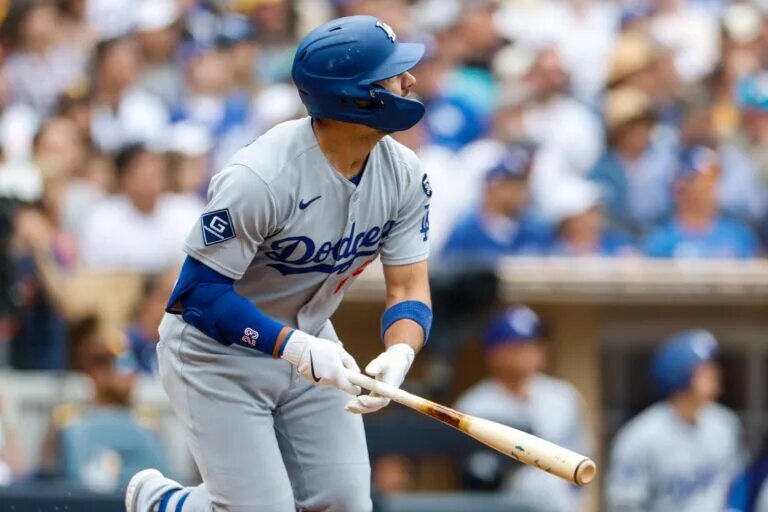 Michael Conforto (pictured) and fellow corner outfielder Teoscar Hernández need to picj up their offense for the Dodgers to repeat as champions.