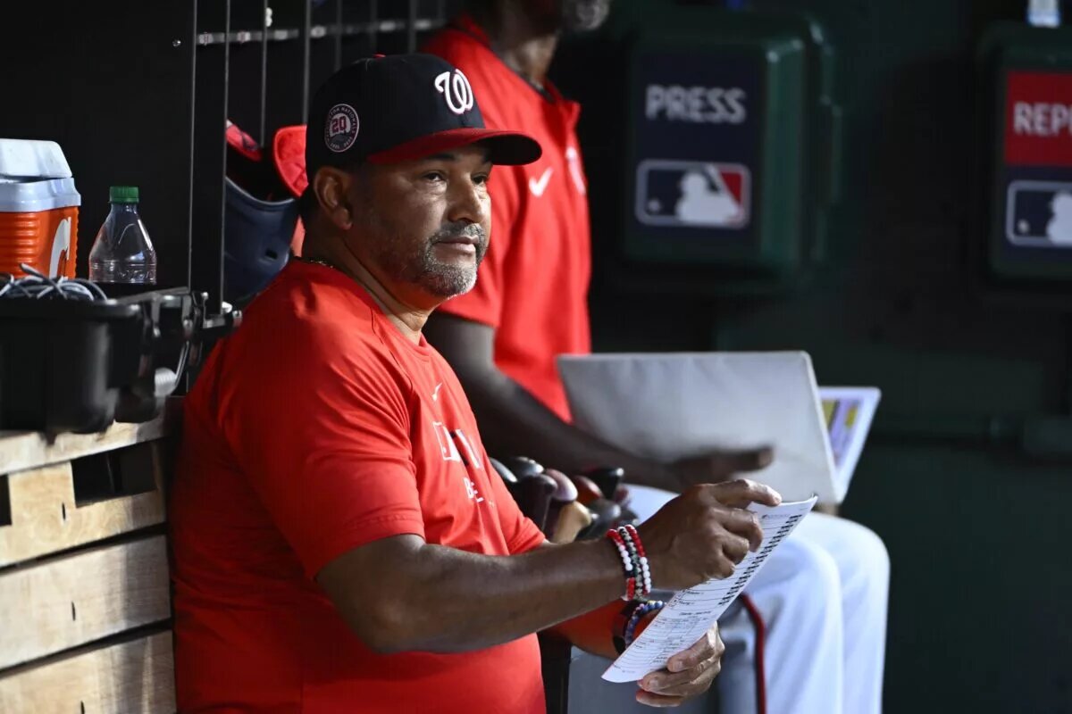 The Nationals fired both manager Davey Martinez (pictured) and GM Mike Rizzo after Sunday's loss.