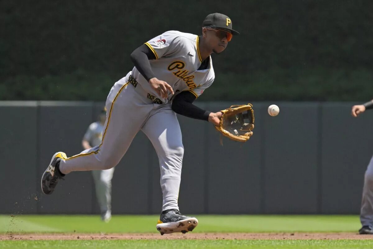 Ke'Bryan Hayes was traded to the Reds on Wednesday.