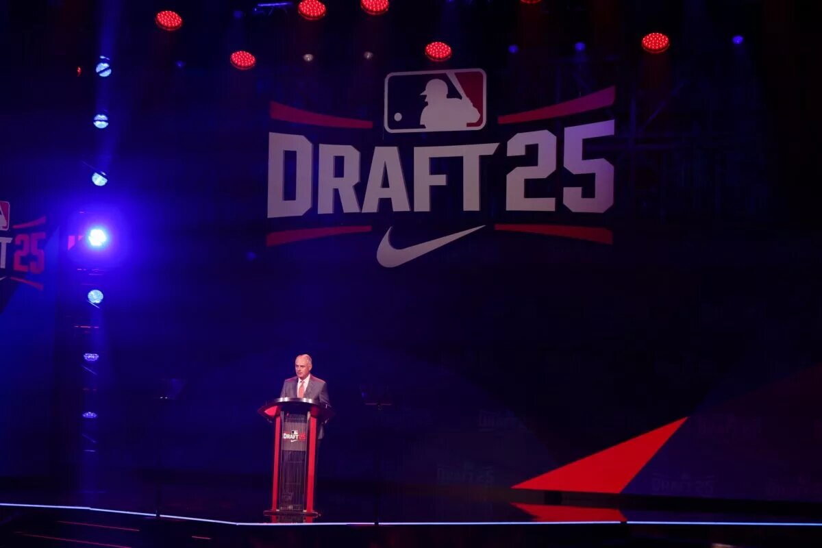 Rob Manfred opened the 2025 MLB Draft on Sunday.