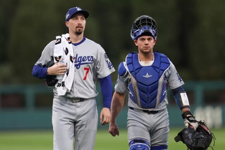 The Reds claimed catcher Ben Rortvedt (right) off waivers from the Dodgers on Wednesday..