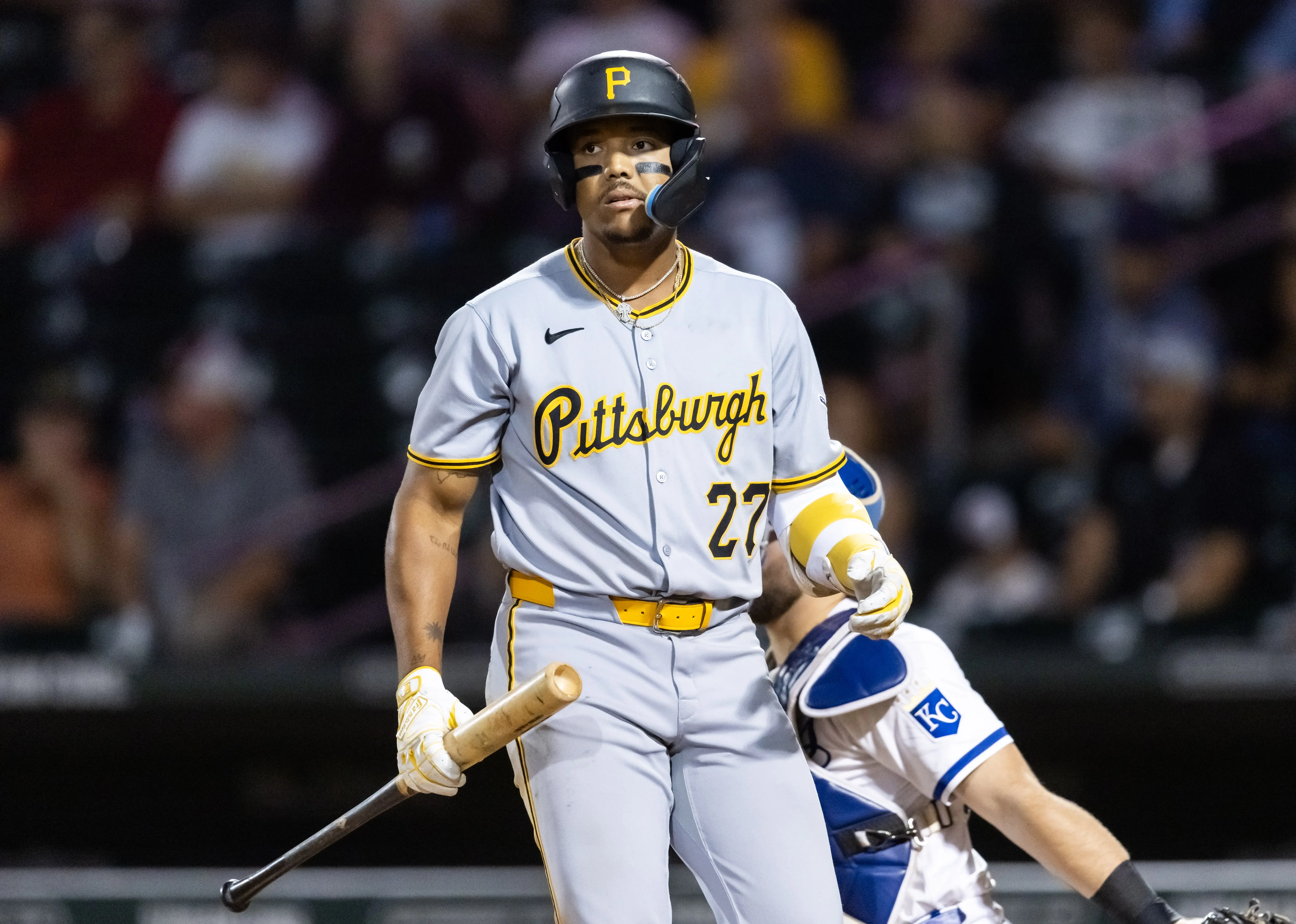 ittsburgh Pirates outfielder Esmerlyn Valdez during the Arizona Fall League Fall Stars Game at Sloan Park. 