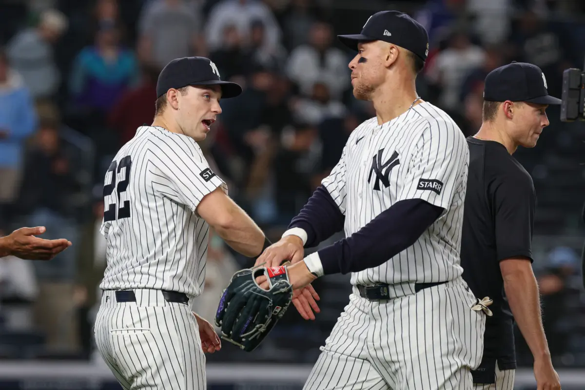 Image of Ben Rice and Aaron Judge Celebrating