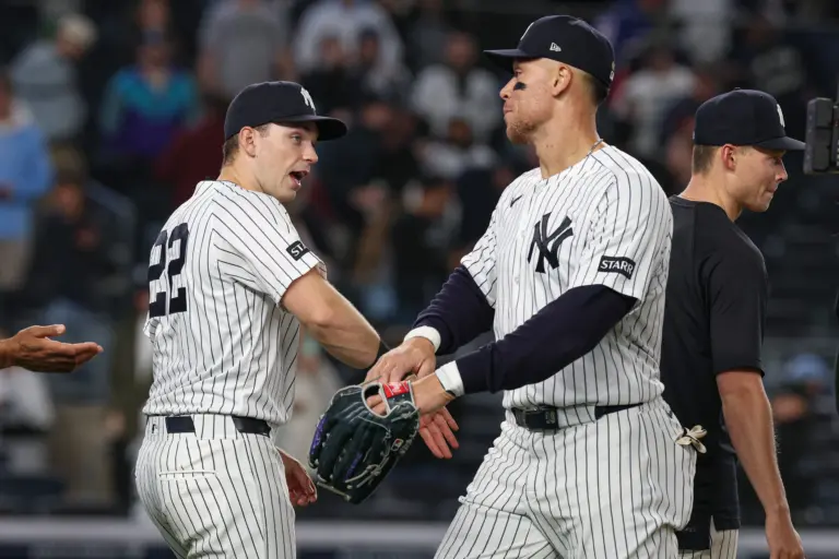 Image of Ben Rice and Aaron Judge Celebrating