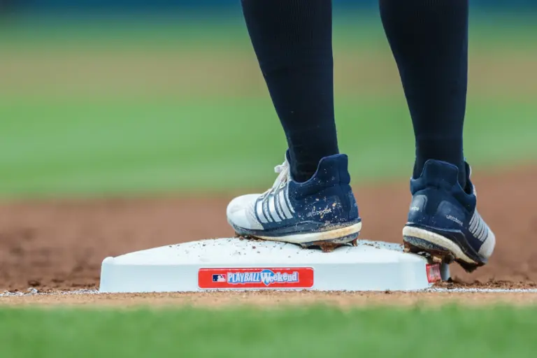Yankees: A base at Yankee Stadium on Players Weekend.