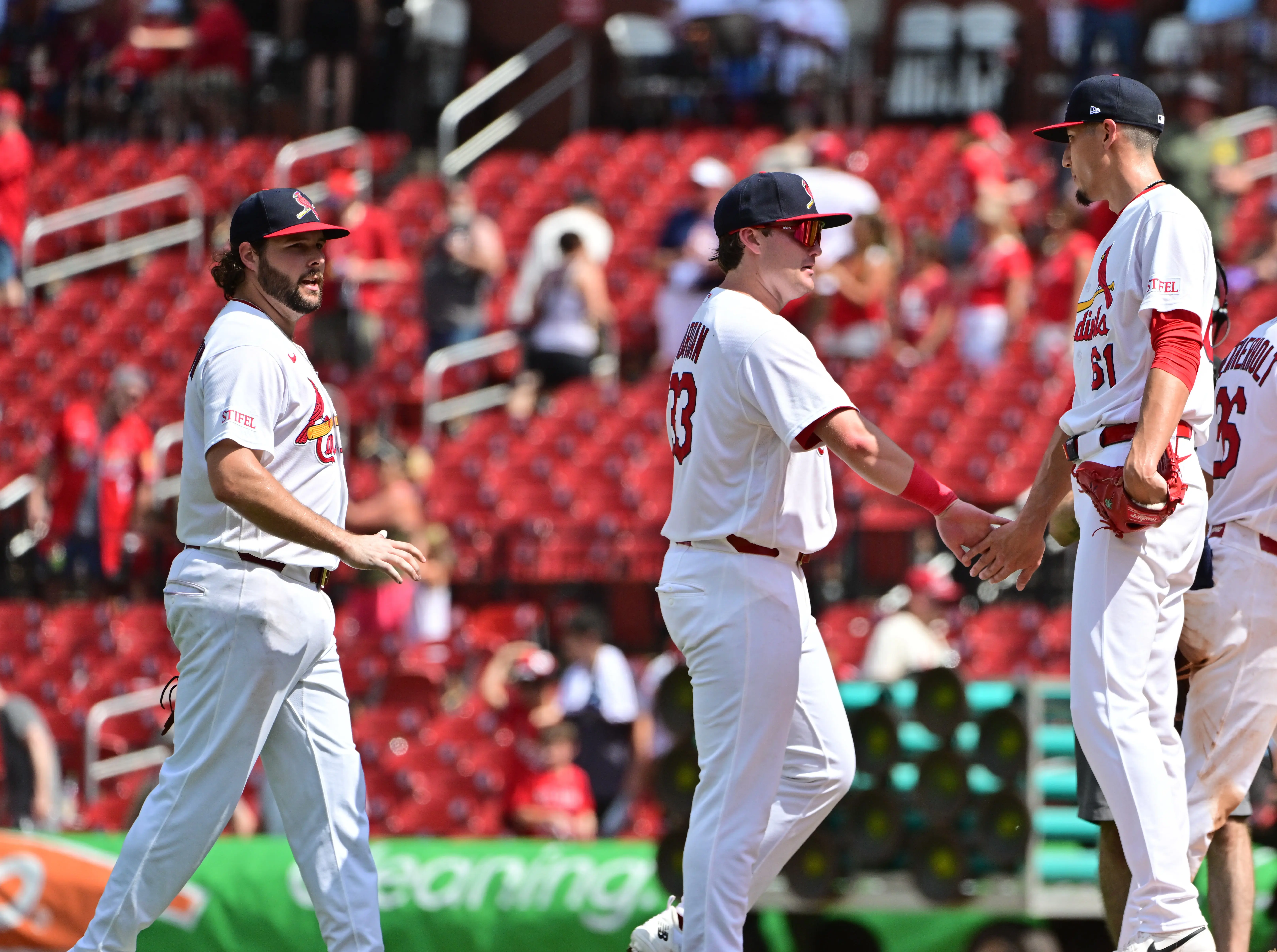Blaze Jordan drove in five runs this week, earning him a spot on this week's Cardinals' standouts.