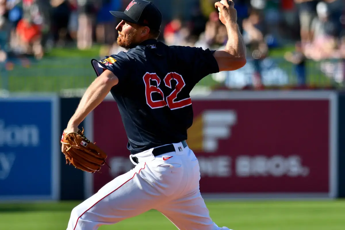 WooSox pitcher Brian Keller pitching vs the Charlotte Knights.