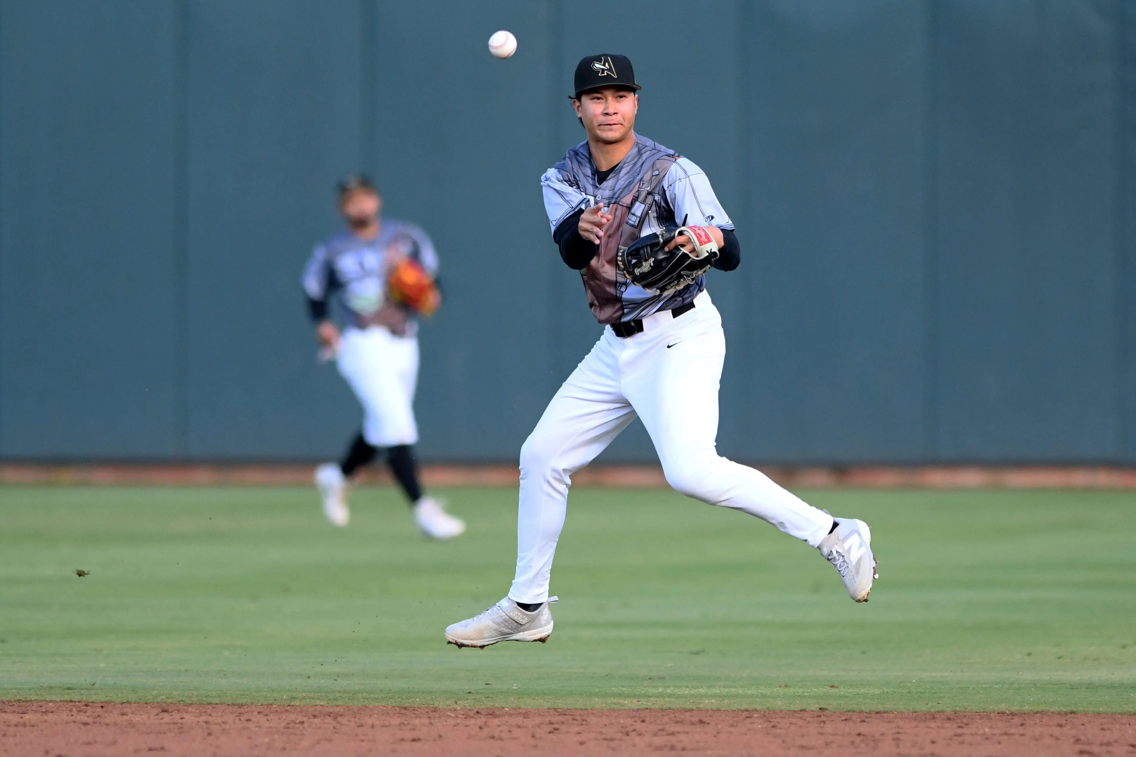 Augusta Greenjackets infielder Tate Southisene throwing the ball across the infield. Will Southisene be used as trade bait by the buying Braves at this year's deadline?