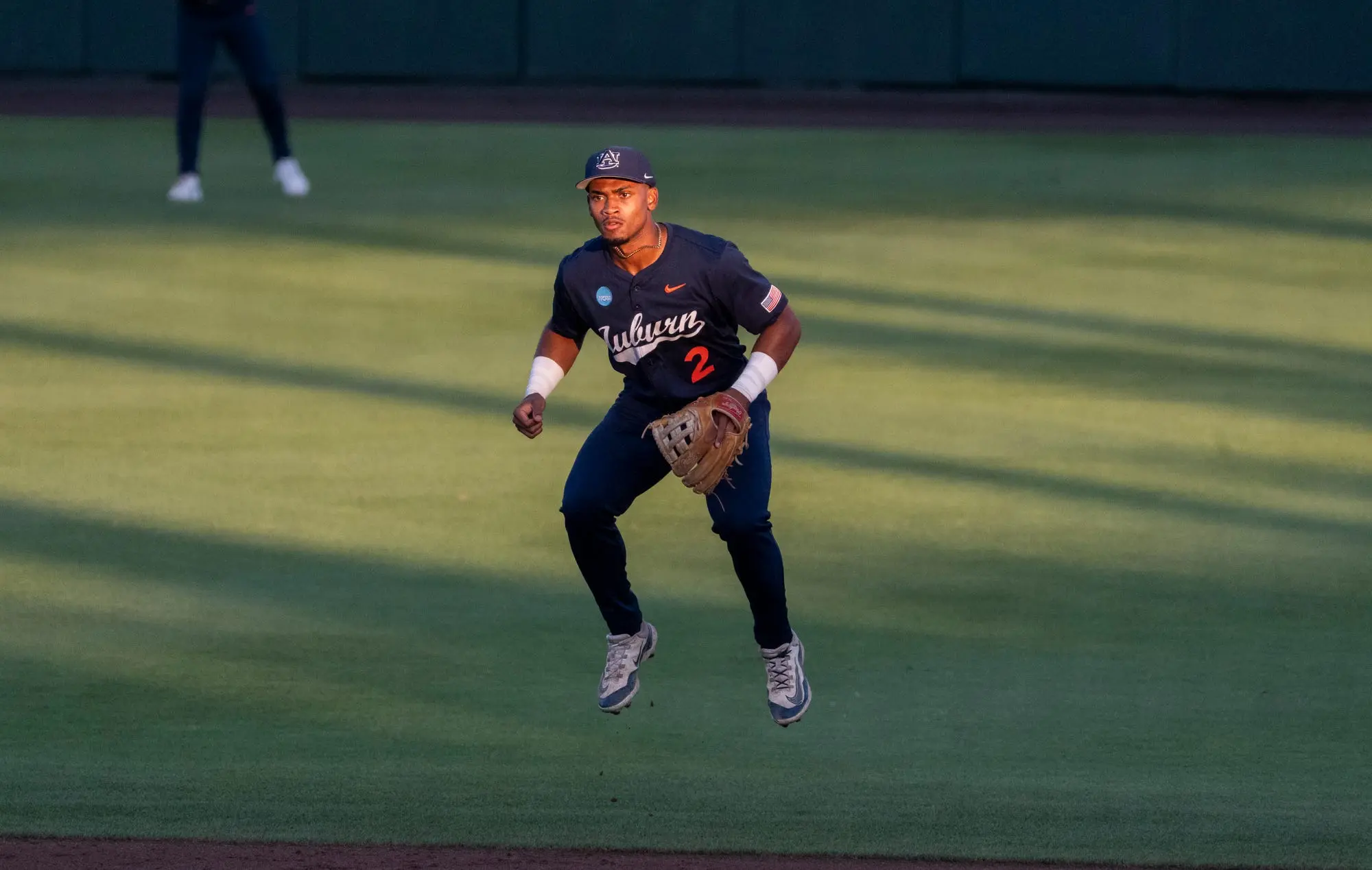 Auburn Tigers' Chris Rembert waiting for action before a game vs the Ole Miss Rebels during the NCAA Super Regional at Plainsman Park in Auburn, Alabama on June 5, 2026.