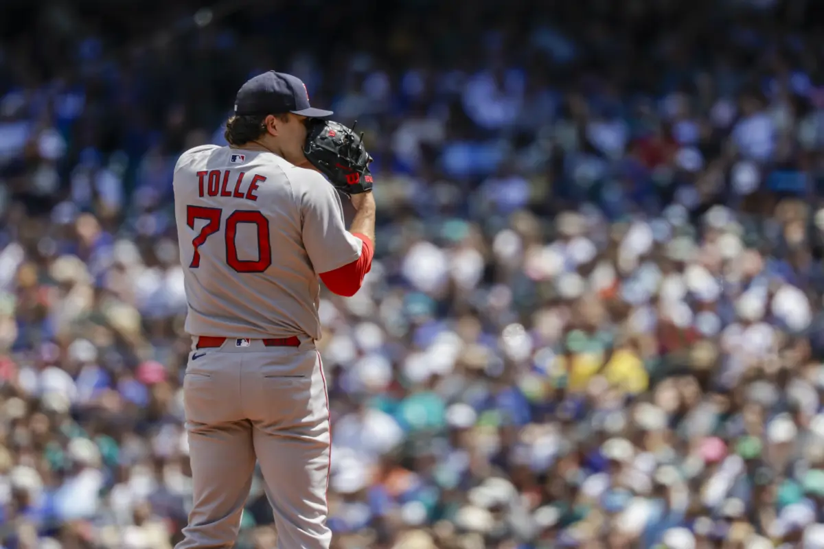 Boston Red Sox starting pitcher Payton Tolle pitching vs the Seattle Mariners during the second inning at T-Mobile Park in Seattle, Washington on June 21, 2026.