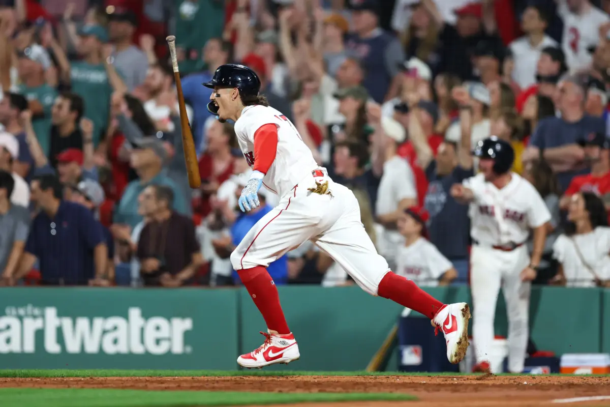 Deadline target an RBI single during the tenth inning against the New York Yankees at Fenway