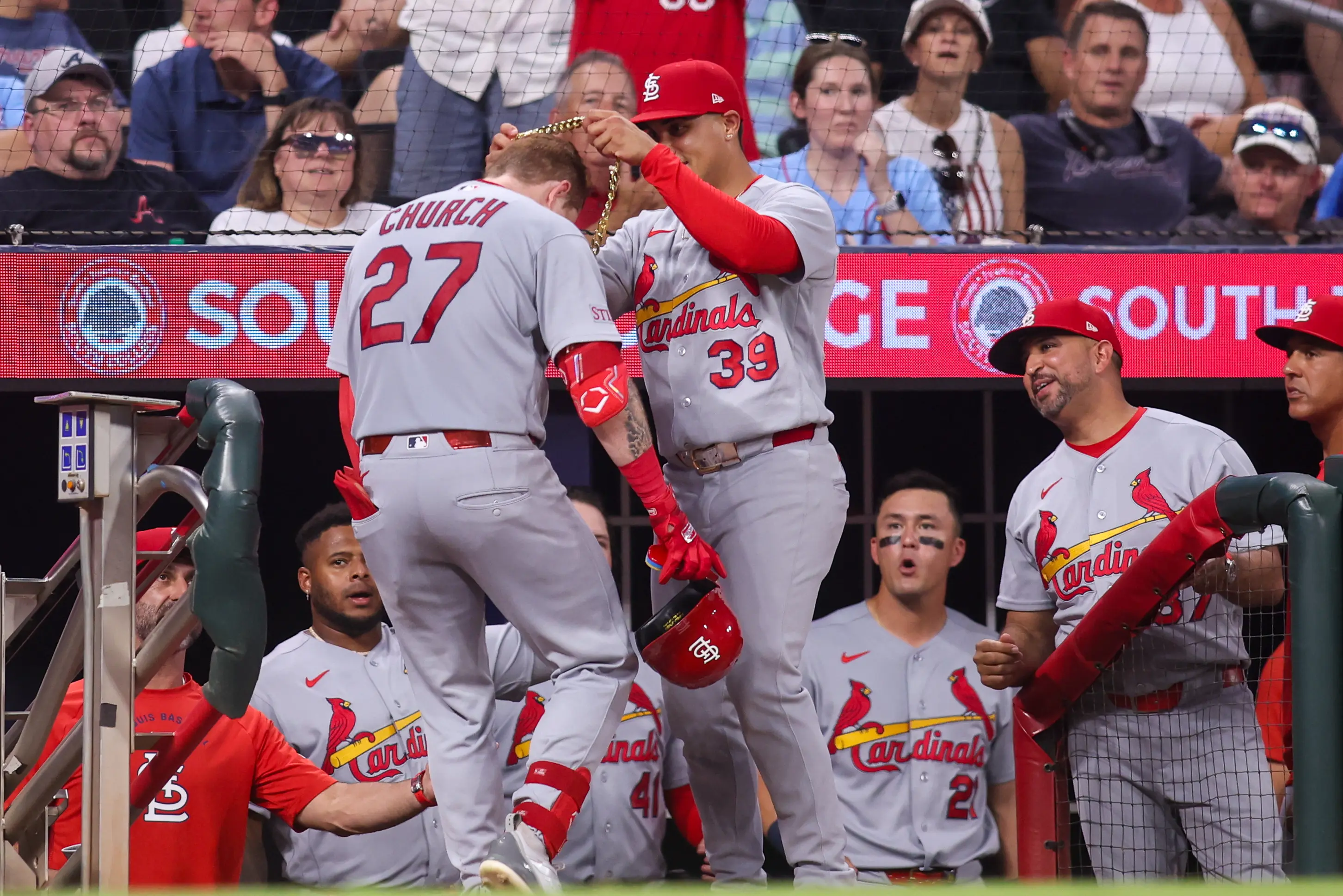 After two big home runs, Nathan Church is one of the St. Louis Cardinals' standouts of the week.