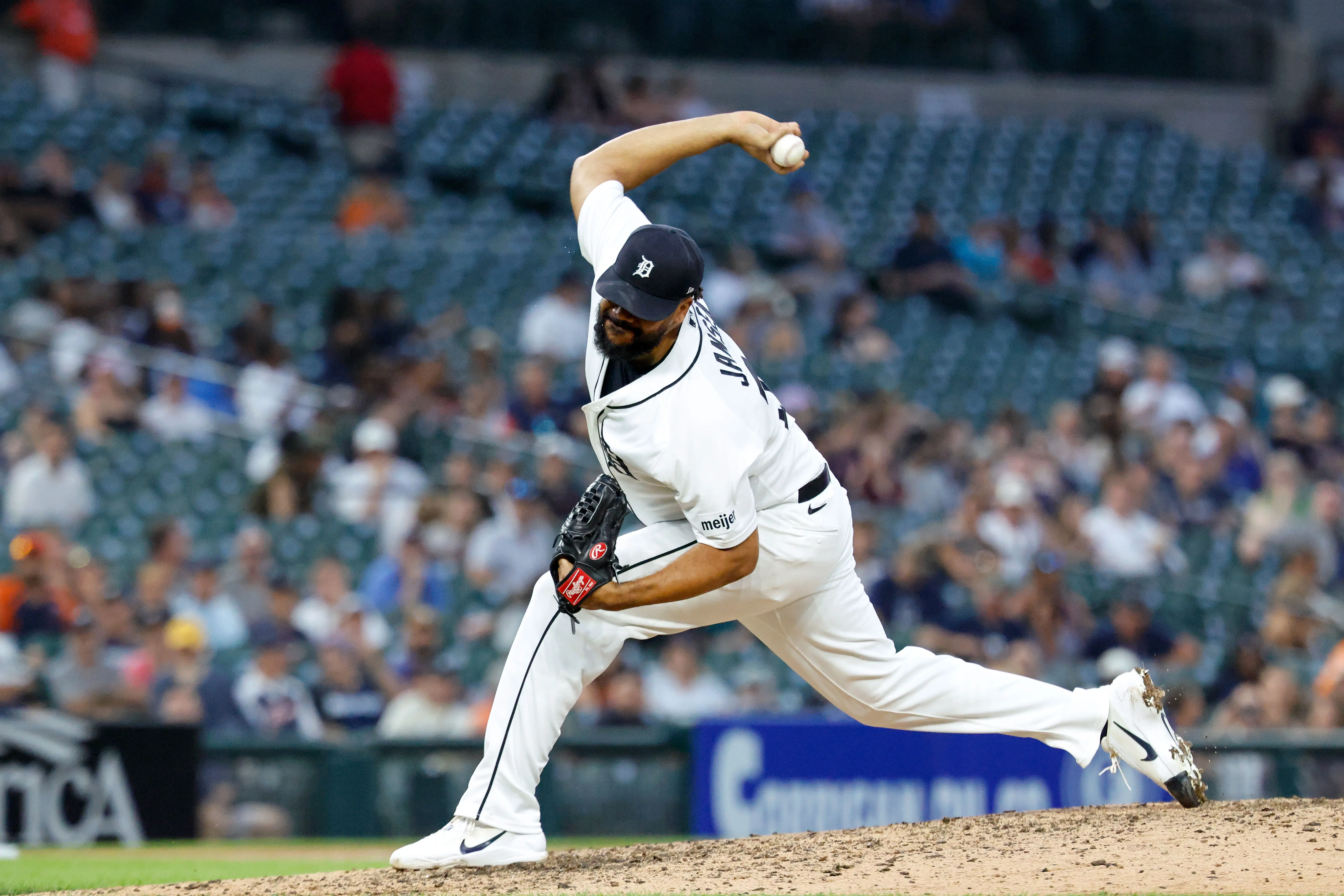 Detroit Tigers reliever Kenley Jansen's improvements have been evident in his last five outings, including this outing pictured here vs the Athletics.