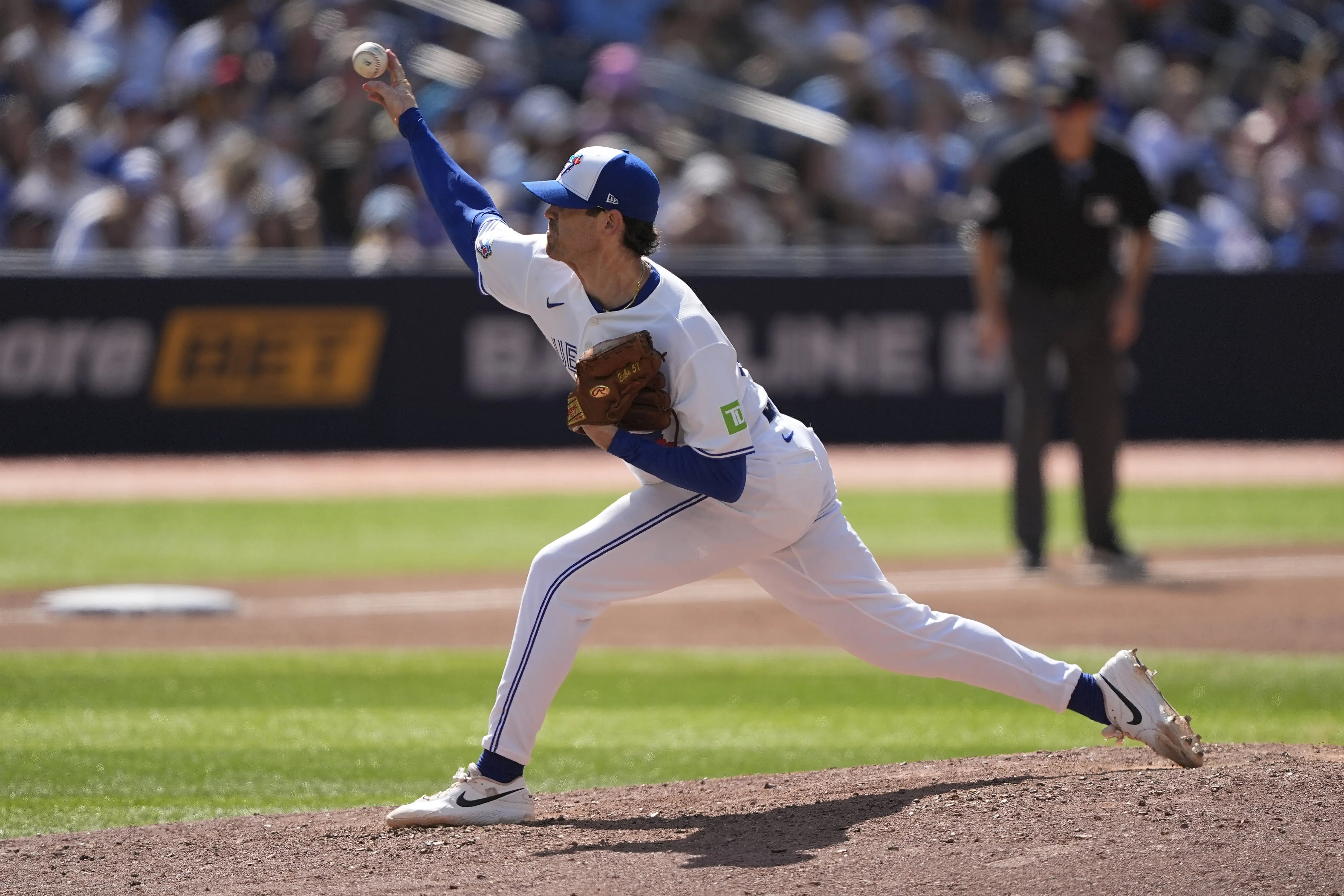 One of the Toronto Blue Jays' most valuable trade chips, starting pitcher Shane Bieber pitching vs the Tampa Bay Rays.