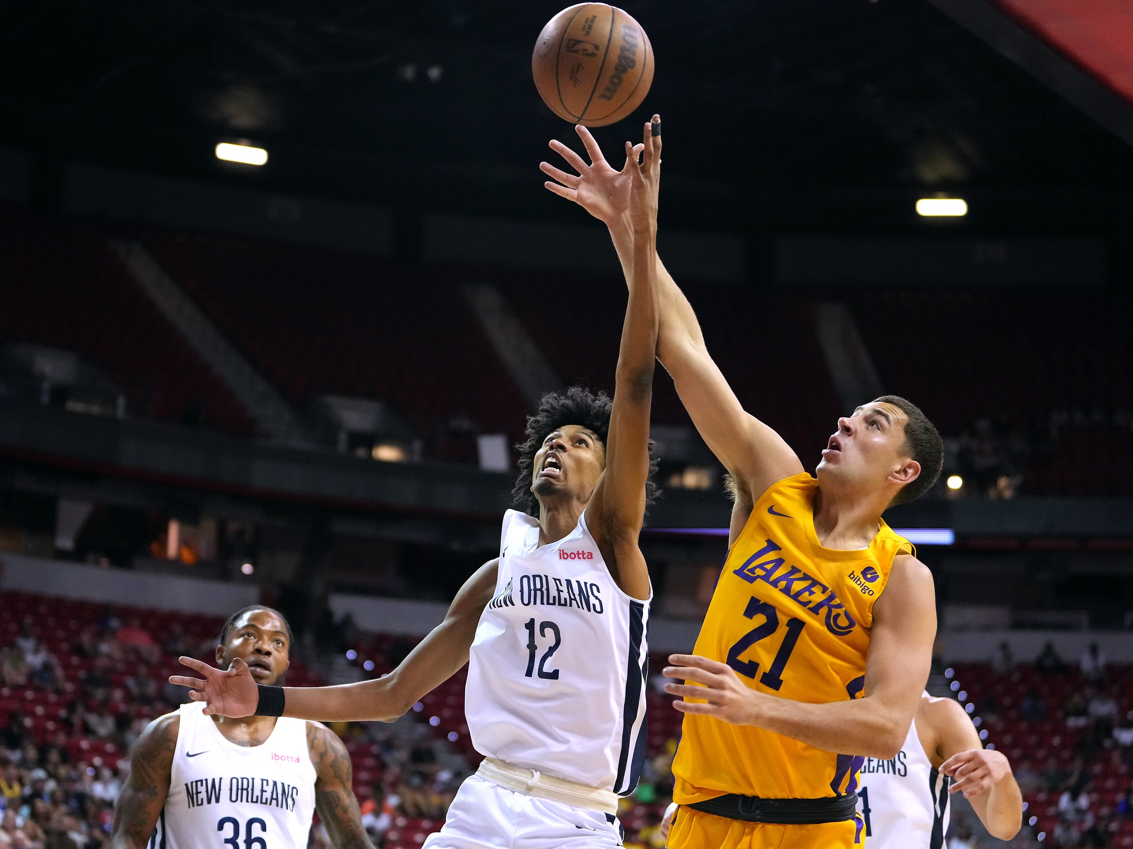 Lakers have seen success from their two-way players during Summer League, including Cole Swider (above) Colin Castleton and D'Moi Hodge