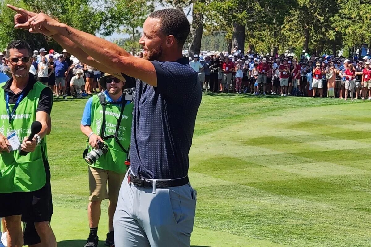 Steph Curry won the American Century Championship celebrity golf tournament on Sunday at Edgewood Tahoe.